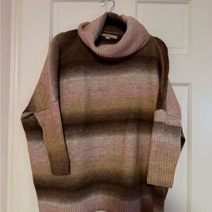 LOFT Multicolor Cowl Neck Sweater